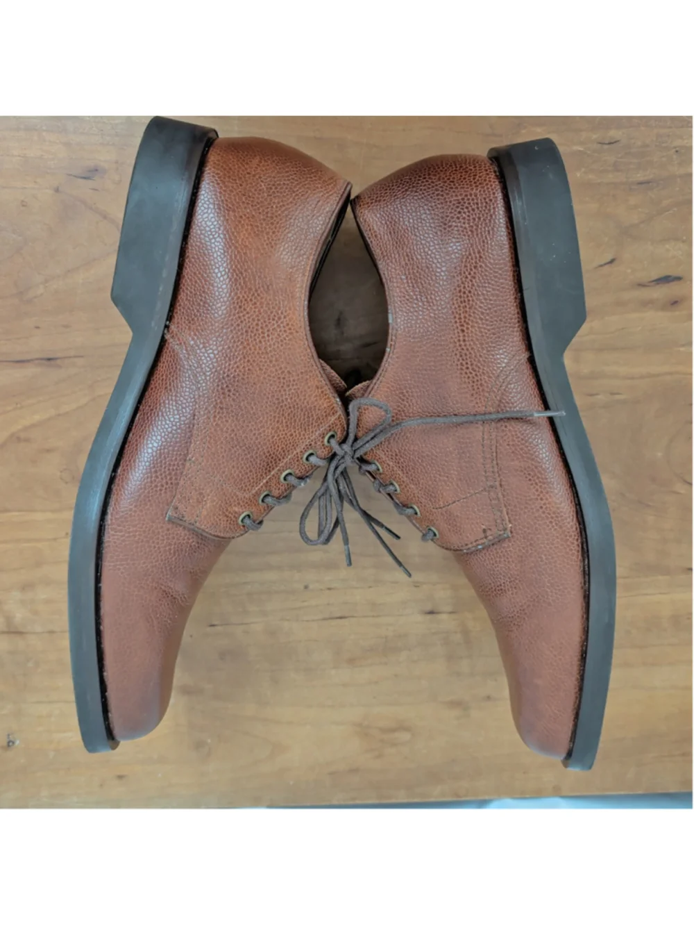Men's Pebbled Leather Derby Shoes 10